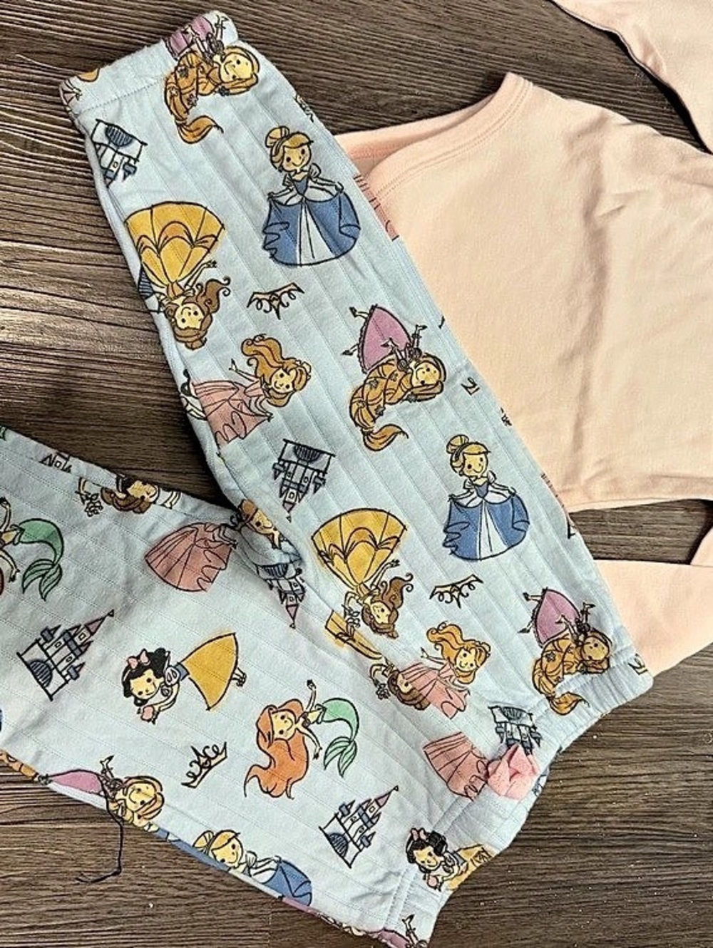 Disney Princess Pajama Set Pink & Blue Girls 18M
